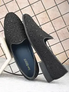 San Frissco Men Printed Velvet Mojaris