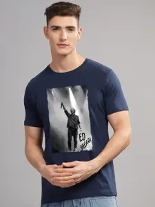 ADRO Men Graphic Printed Round Neck Cotton T-shirt