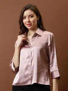 Athena Immutable Women Relaxed Fit Spread Collar Solid Casual Shirt
