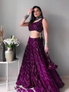 ZAALIMA FASHION Embroidered Semi-Stitched Lehenga & Unstitched Blouse With Dupatta