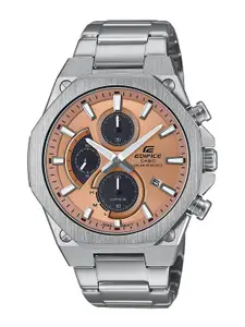 CASIO Men Dial & Cuff Straps Analogue Chronograph Solar Powered Watch ED644