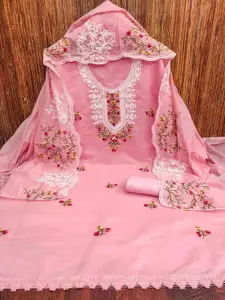 KIMISHA Floral Embroidered Unstitched Dress Material