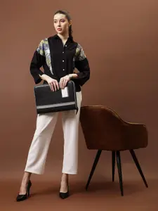 Athena Immutable Women Relaxed Fit Spread Collar Abstract Printed Cotton Casual Shirt