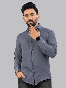 IKON FASHION Men Original Fit Spread Collar Textured Casual Shirt