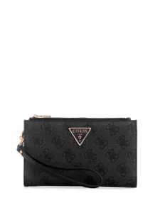 GUESS Women Printed PU Zip Around Wallet