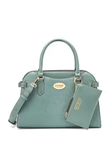 GUESS Printed PU Bucket Satchel