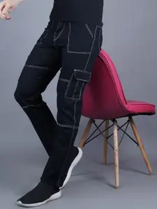 LINARIA Men Classic Straight Fit Slash Knee Jeans