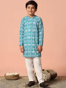 Sangria Boys Printed Kurta Set