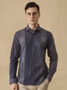 Snitch Men Classic Slim Fit Opaque Checked Casual Shirt