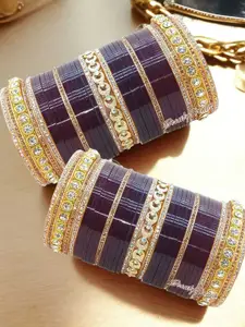 BeautyTrends Set Of 70 American Diamond Stone-Studded Chuda Bangles