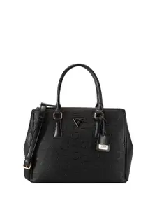 GUESS Printed PU Shopper Satchel with Bow Detail