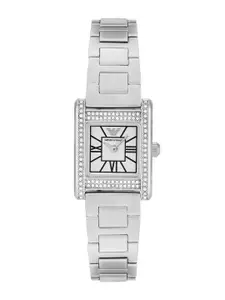 Emporio Armani Women Embellished Dial & Stainless Steel Straps Analogue Watch AR11662