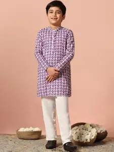 Sangria Boys Printed Kurta Set