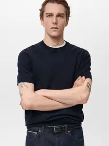 MANGO MAN Pure Cotton Knitted T-shirt