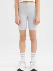 DeFacto Girls Skinny Fit High-Rise Shorts