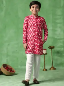 Sangria Boys Printed Kurta Set