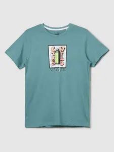 max Boys Graphic Printed Round Neck Cotton T-shirt