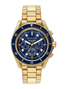 Michael Kors Men Skeleton Dial & Stainless Steel Straps Reset Time Analogue Watch MK9202