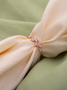 LIORA 925 Silver Jewellery Sterling Silver Rhodium Plated CZ Studded Finger Ring