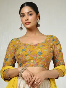 Soch Embroidered Sweetheart Neck Padded Saree Blouse With Sequins