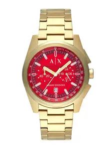 Armani Exchange Men Printed Dial & Stainless Steel Straps Analogue Watch AX2863