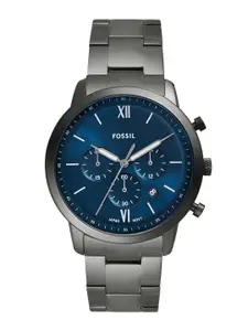 Fossil Men Dial & Stainless Steel Straps Analogue Watch FS6111