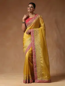 Saree mall Tissue Printed Saree with Blouse Piece