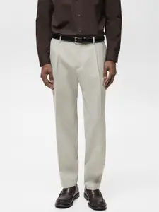 MANGO MAN Slim Fit Pleated Trousers