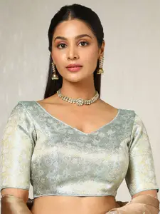 Soch Women V-Neck Zari Padded Saree Blouse