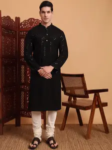 House of Pataudi Rayon Chikankari Embroidered Work Kurta