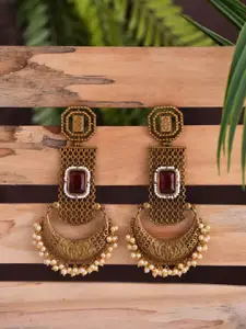 Anvik Artificial Stones Studded And Beaded Chandbalis