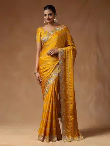 Saree mall Floral Embroidered Designer Sarees