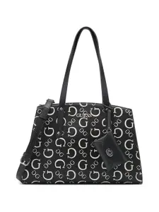 GUESS Printed PU Shopper Satchel