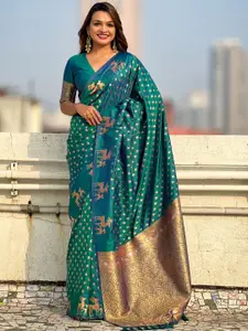 LeeliPeeri Designer Woven Design Silk Blend Saree
