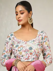 Soch Embroidered Padded Saree Blouse With Sequins