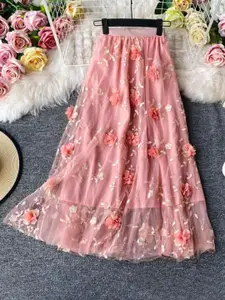 MADE FOR HER LABEL Embellished Flared Midi Skirt