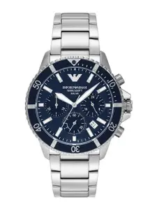 Emporio Armani Men Embellished Dial & Stainless Steel Straps Analogue Watch AR11681