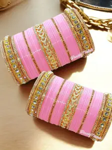 BeautyTrends Set Of 70 American Diamond Stone-Studded Chuda Bangles