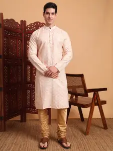 House of Pataudi Cotton Chikankari Embroidered Work Kurta