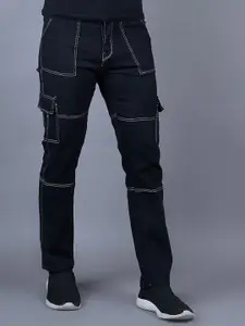 LINARIA Men Classic Straight Fit Slash Knee Jeans