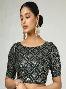 Soch Women Embellished Sequinned Padded Saree Blouse