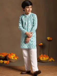 Sangria Boys Printed Kurta Set