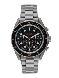 Michael Kors Men Skeleton Dial & Stainless Steel Straps Analogue Watch MK9204