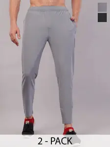 Moda Rapido Men Pack Of 2 Dry-Fit Mid-Rise Track Pants