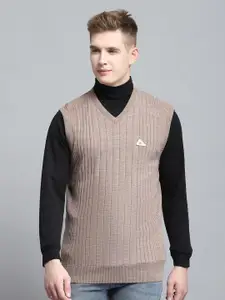 Monte Carlo Men Striped Woollen Sweater Vest