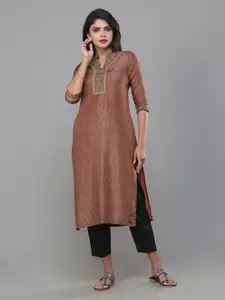 Vismay Embroidered Ethnic Straight Kurta