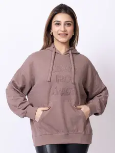 The Roadster Lifestyle Co. Women Printed Hooded Pullover Sweatshirt