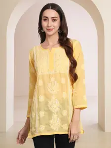 PARAMOUNT CHIKAN Hand Embroidered Lucknowi Chikankari Kurti