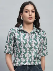 Chemistry Women Shirt Collar Woollen Pullover