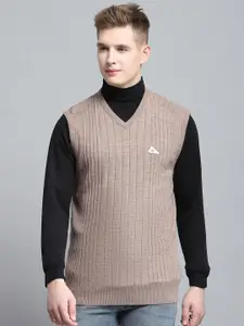 Monte Carlo Men Striped Woollen Sweater Vest